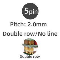 테스트 버닝 픽스처 피치 = 2.0mm 스탠드 PCB 클립 포고 핀 디버그 다운로드 프로그램 번 5 행 0 소켓, 03 5pinx2row