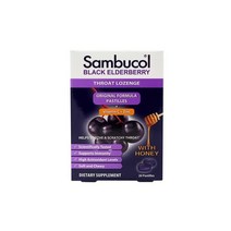 Sambucol 삼부콜 블랙 엘더베리 쓰로트 로젠지 위드 허니 20 개입