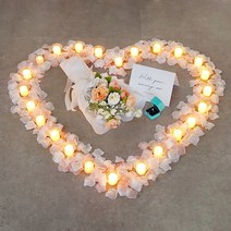 결혼 프로포즈 용품 세트 셀프 답 led 촛불 소품 러브헌터, 01 퓨어 SET01