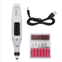 무선 광택기 듀얼 루페스 왁싱기 패드 차랑용 전기 네일 드릴 usb 매니큐어 펜 샌더, 하얀