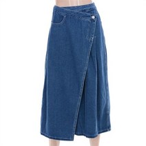 파파야 GD01 랩 진청 스커트 PNMRSK002C