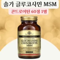 솔가 글루코사민 콘드로이친 MSM 트리플 나트륨 황산염 염산염 스트렝스 60정, 1개