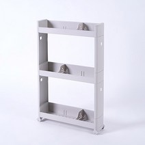 티렉스캐스터 틈새 트롤리 이동식 선반 카트 13cm 18cm 33cm 36cm, 13cm 3단 틈새트롤리