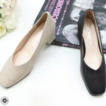 [통굽 5cm] *당일발송* 국내제작 가볍고 발볼편한 착화감좋은 수제화 정장 사각 펌프스 여자 민자구두