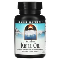 소스 내추럴스 아틱퓨어 크릴 오일 1 000mg 30 소프트젤, 1000 mg, 30 개