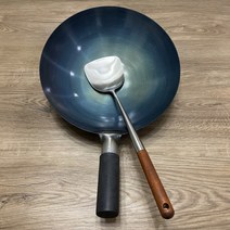 전용 가마솥 상업용 중국집 업소용 대형 주물 웍 철냄비 식당 요 호텔 집용 옛날 냄비 식당 조리사 전용 가마솥 상용 호텔 가정용 구식 웍 가스레인지 웍 초경량화, 34CM+삽(2-4명)