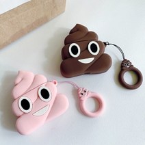 제이에이치 에어팟케이스 응가친구들 키링포함+거치대증정 칼라랜덤 상세이미지참고 이어폰, 브라운, 응가친구들 에어팟케이스 키링포함