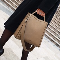 도오빠 여성 가죽 숄더백 크로스백 핸드백 심플 모던 베이지 여자숄더백 토트백 데일리 가방_카모디