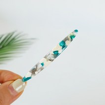 시크몽 프랑스핀 호피 마블 긴타원 옆머리 앞머리 7.5 cm 수동 똑핀