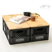 일일일상 감성캠핑 밀크박스+자작나무 상판 23L_R68, 밀크박스+자작나무 상판_R68