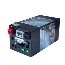 인산철 파워 뱅크 배터리 12V 100AH 적산잔량계, 메인 충전기+ 12V80AH 리튬 인산철