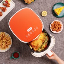 가정용 4.2L 에어 프라이어 식품 학년 대용량 플라스틱 자동 피자 오일 프리 프라이, 화이트