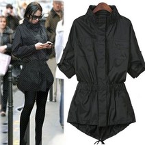 tagi L~4XL 여자 트렌치코트 봄가을 빅사이즈 롱 트렌치코트