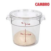 캠브로 투명한 원형 빵발효통 (0.9L), 통/0.9L(RFSCW1), 1개