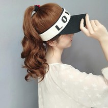 여자 단발 정수리 할머니 중년 항암 여성 통가발 반가발 핫 모자 가발 모자 헤어 옥수수, 노란색