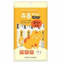 습식 츄릅 짜먹는 고양이 간식 츄르 참치n오리 60g, 색상:[색상]본상품, 본상품선택
