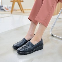 여성 단화구두 통굽로퍼 블랙