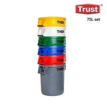 [트러스트] Trust 토르 원형 75L 컨테이너+덮개 세트, 회색, 회색