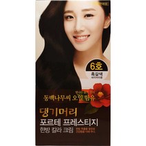 댕기머리 포르테 한방칼라크림 새치 염색약 한방염색약, 6호 흑갈색, 1개