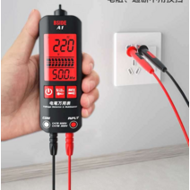 접지테스터기 전압 검상기 검전기 콘센트 저항 만능, A1 표준 구성+천 가방+예비 테스트 펜, 1개