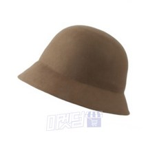 마켓덤 울 모직 리본 둥근 페도라 중년남성모자 겨울페도라 페도라햇