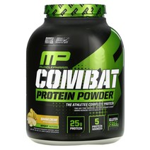 MusclePharm 머슬팜 컴뱃 프로틴 단백질 가루 파우더 바나나 크림 Combat Protein Powder 1814g, 4 lb