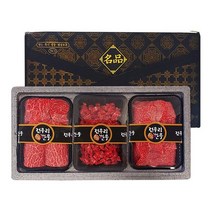 건우리 한우 1등급이상 정육 3종 명절 한우 선물세트, 한우정육3종세트 3호+보자기포장