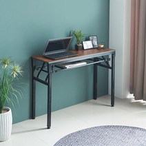 1005 높은 다리 철제프레임 접이식 테이블 원룸밥상 노트북책상 보조식탁, 멀바우