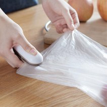 가정용 과자봉지 비닐 봉합 휴대용실링기 밴드 부엌 주방 남은간식 소분, 브라운