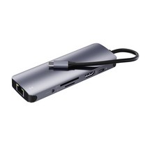 기가비트 이더넷 HDMI 호환 4K Mac 어댑터 3 USB 3.0 SD/TF 노트북 용 분배기가있는 9-In-1 Type-C 어댑터, green