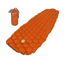 ECOTEK 야외 곡선형 벌집 디자인의 초경량 에어 매트 슬리핑 패드, 파이어 오렌지