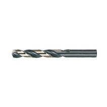 Cle-line C18088 헤비 듀티 작업자 길이 드릴 고속도강 블랙 및 골드 마감 직선 생크 135도 분할점 와이어 크기 35(12개 팩)