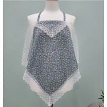 도도한상점 휴대용 식사 앞치마 어른용 턱받이 무릎덮개 겸용 매너손수건 앞가리개 답례품, 10.눈꽃블루, 1개