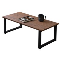 하기와라 로우 테이블 센터 테이블 테이블 책상 [나뭇결 조천판×스틸 다리] 인더스트리얼 리빙 소파 테이블 폭 90 브라운 LT-4394BR