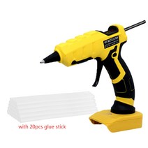 글루건 강력접착제 심 무선 핫멜트 글루건 Makita/DEWALT/BlackDecker/Milwaukee 18V 배터리 20 스틱 전기 수리 DIY 건 전동 공구, CHINA, Dewalt with stick