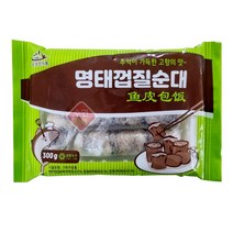[천천중국식품]연변특색 명태껍질 순대 쫀득한 콜라겐 덩어리 명태껍질 쌈밥 300G 고향의 맛 명태껍데기 순대, 5봉, 5봉