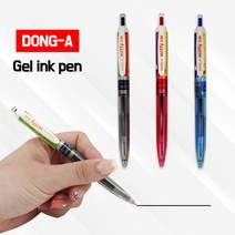 (동아) 미피 노크식 중성펜 0.48mm 1자루 gel ink pen, 검정