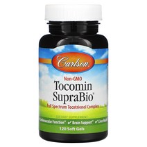 칼슨 Carlson Tocomin SupraBio 120정 소프트젤 토코트리에놀 d-알파 베타 감마 델타 피토스테롤 팜 토코트리에놀 식물 스쿠알란 인공 보존제 없음, 기본, 1개