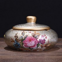 JINGHENG 가정용 사무실용 업소용 도자기 재떨이 빅사이즈 뚜껑 포함 주문 제작 가능+AGM731, T06-금영문-재떨이