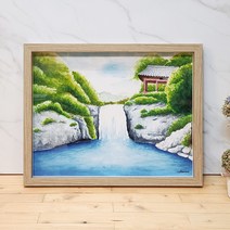 나봄갤러리 폭포그림 lll 돈들어오는그림 폭포사진 재물운, 3.내츄럴 액자