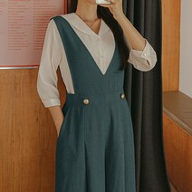 [마이더스비] 수쁘 골드버튼 점프수트 [뒷밴딩]