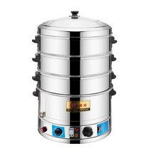 업소용 찜기 전기 대용량 스팀기 스텐 호빵 만두 찜솥, 40cm 6단
