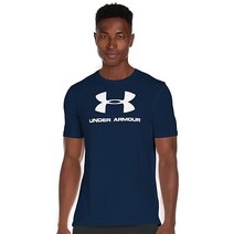언더아머 Under Armour 남성용 스포츠스타일 로고 반팔 티셔츠 아카데미 블루 (408)/화이트 M 152914, X-Large, Academy Blue (408)/White, Academy Blue (408)/White