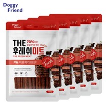 노화방지 피부미용도움 노령견용 저염분 져키 5봉 애견영양간식 고기껌 혼자두기훈련