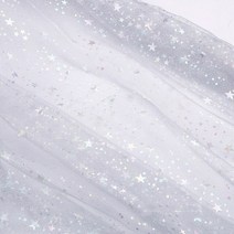 50cm 160cm 반짝이 스타 인쇄 얇은 명주 그물 패브릭 여름 드레스 공주 드레스 수제 diy 류 장식 패브릭