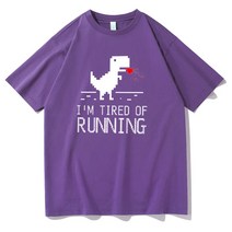 아두이노 Frontend 프로그래머 셔츠 Chrome Dino Geek 해커 코더 선물 웹 개발자 Tshirt Mens Cotton Tee I, 07 Purple_07 4XL