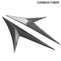 몰딩 스크래치 방지 카본 파이버 블랙 범용 트럭 자동차 사이드 펜더 에어 플로우 벤트 흡기 제거 외관 수, 01 Carbon