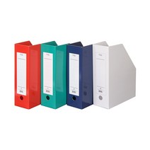 문화산업 서류정리상자 문서종이화일박스 (파일박스) 서류꽂이박스 F190-7 20개입 4색칼라, 백색