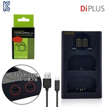 DIPLUS 캐논 LP-E6N 호환 배터리1개+충전기 5D Mark4 오막포, 듀얼충전기1개 호환배터리1개