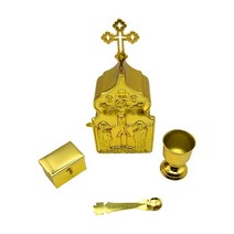 천주교정통 십자가 종교 항목 가톨릭 기독교 장식 종교 항목 십자군 예수 Murrale juego de vela rosario y, 01 Gold_01 5.35